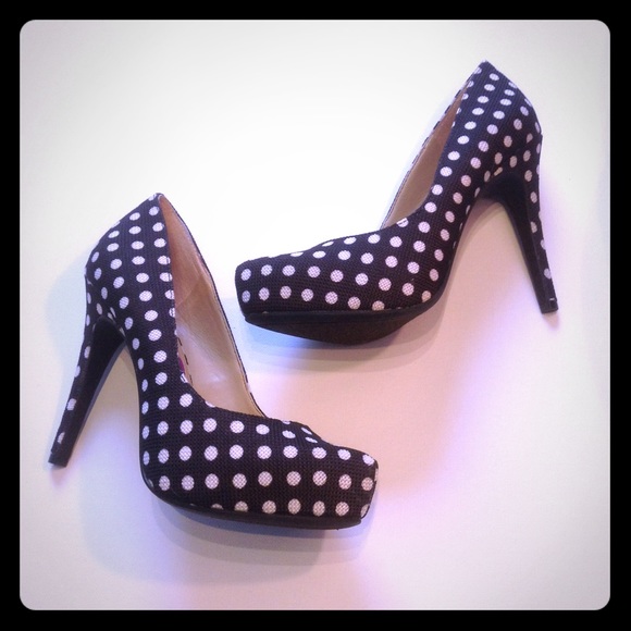 BCBGeneration Shoes - BCBGeneration Polka-Dot Heels